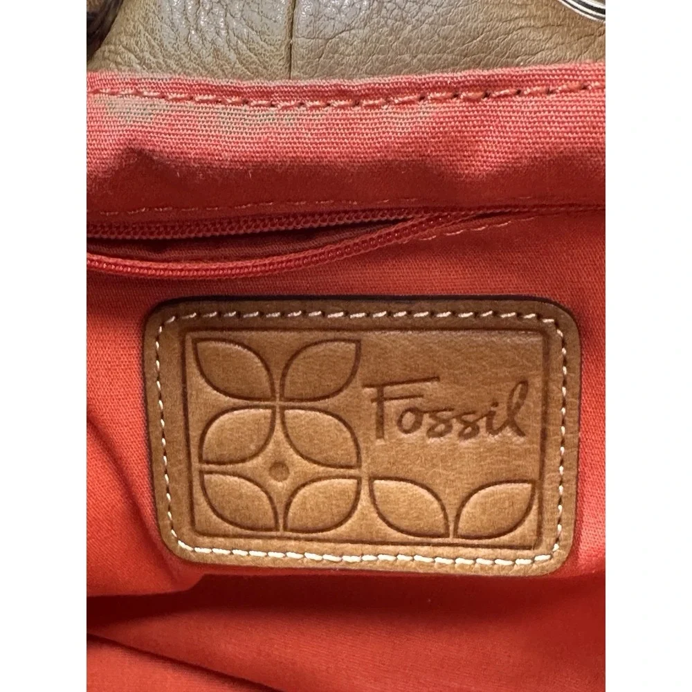 Fossil Colorful Satchel Boho Tote Purse Denim And Leather Unique‎ ❤️